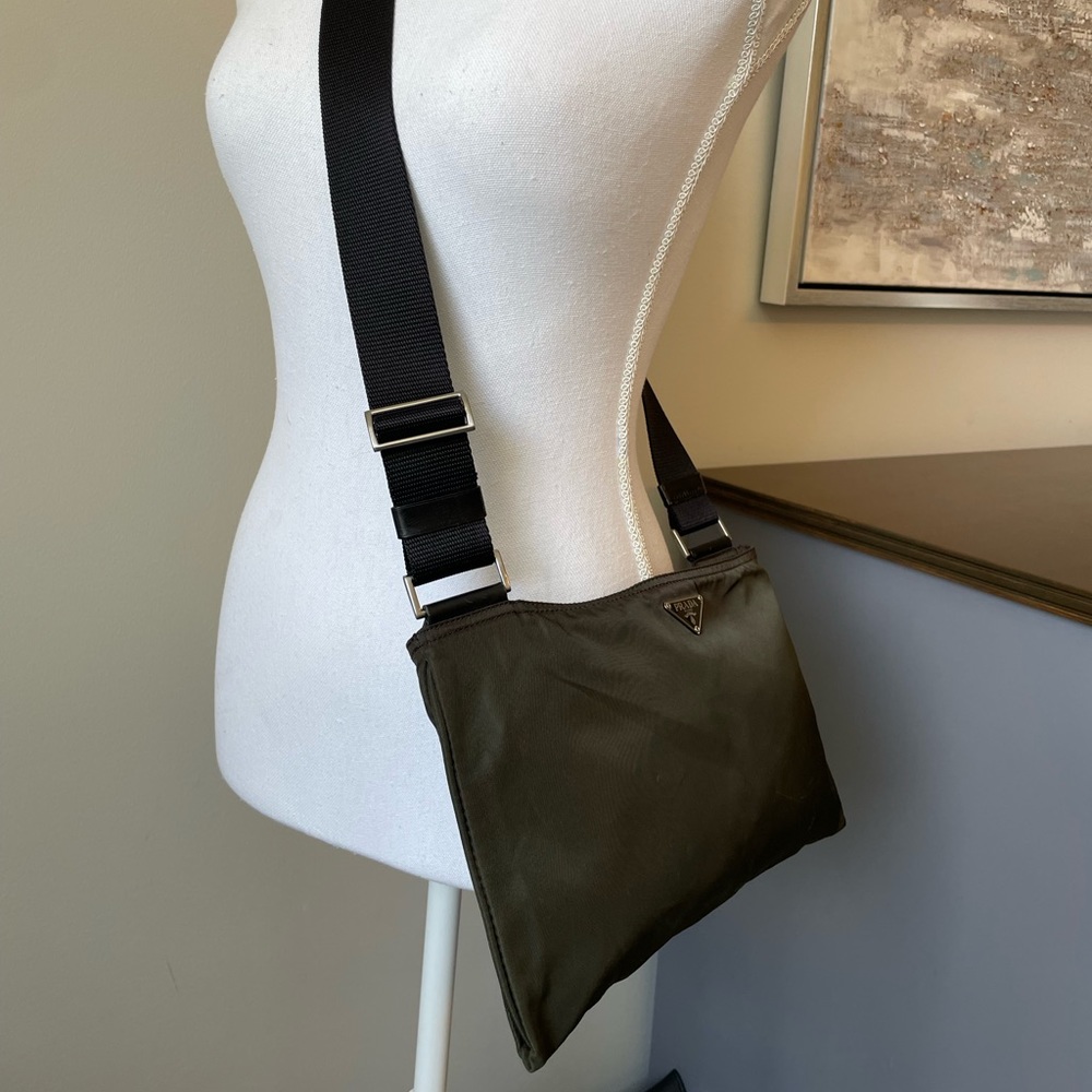 Prada Green Nylon Adjustable Bag